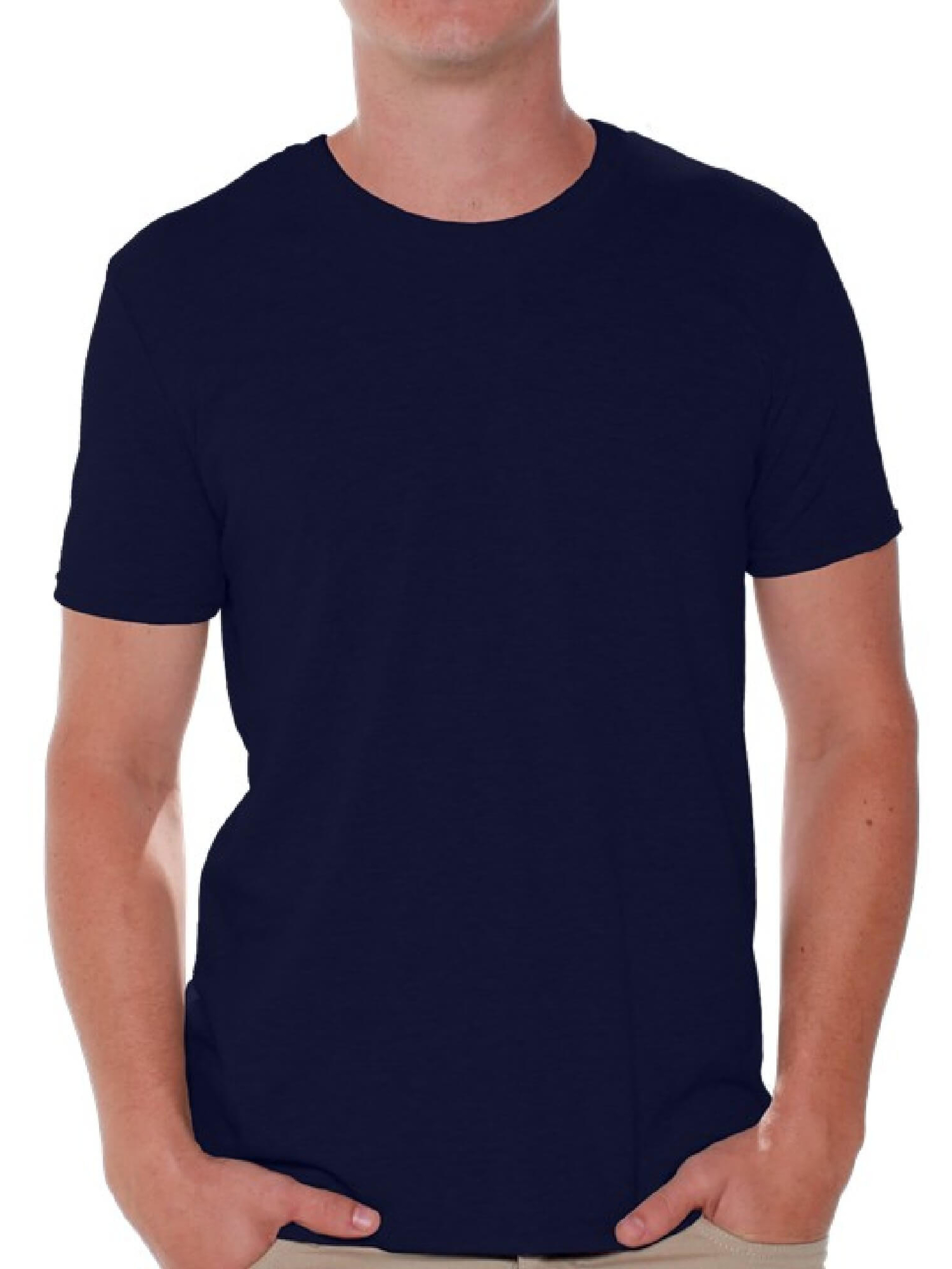 Supasoft Apparel Men Shirt Cotton Men Shirts Mens Value Shirts Best Mens Classic Short Sleeve T-shirt Blank All Color Black Shirts for Men White Shirt Grey Shirt - image 1 of 4