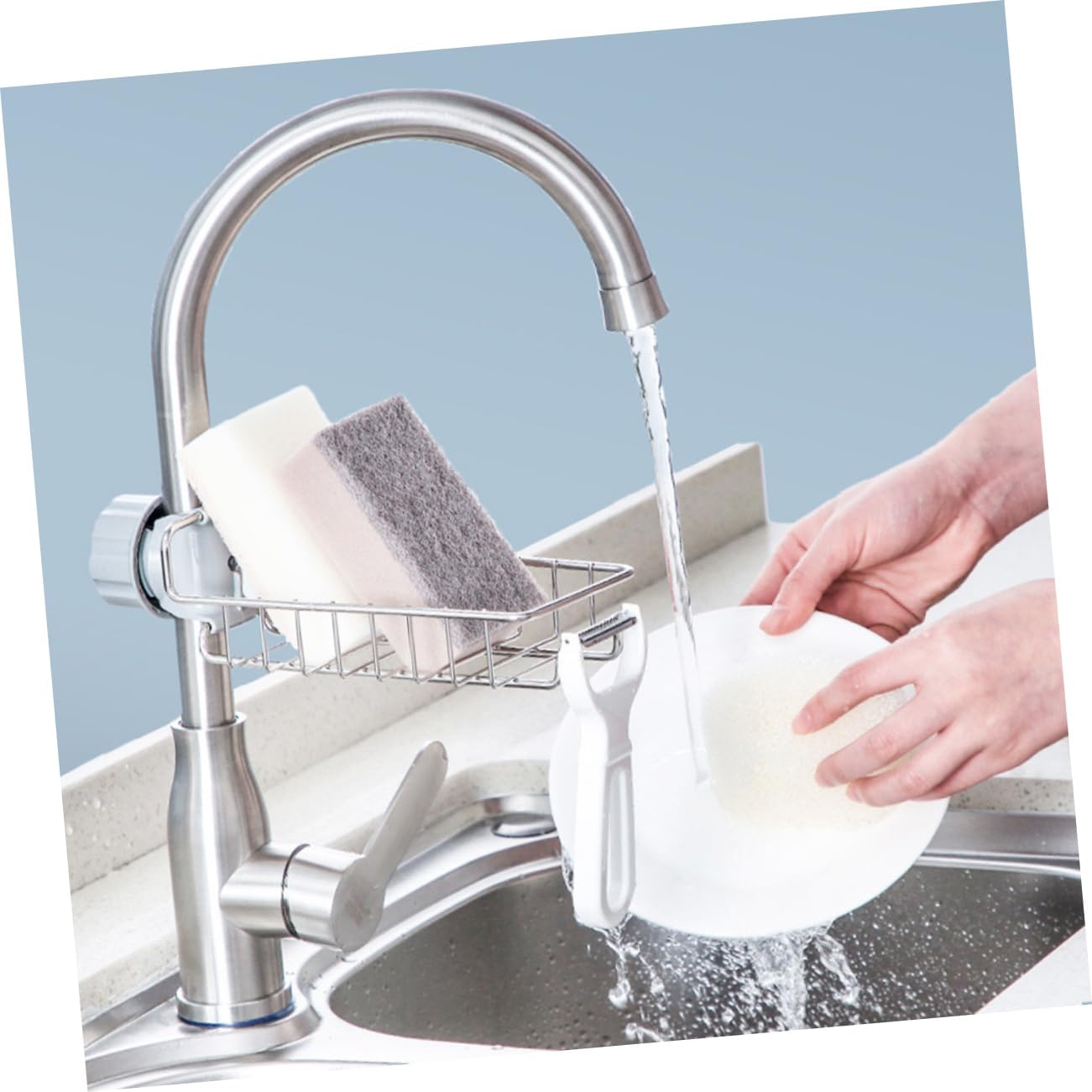 Supbessel Kitchen Faucet Sponge Holder Dish Sponge Holder Sink Dish ...