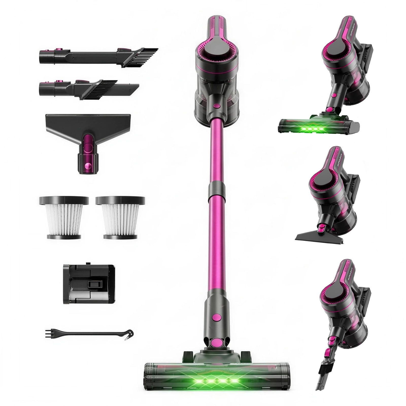 Supclean Cordless Vacuum Cleaner 40KPa 600W 70Mins Runtime 2.0L Dust Cup Self-Standing Lightweight Stick Vacuum for Pet Hair Carpet Hardwood Floor
