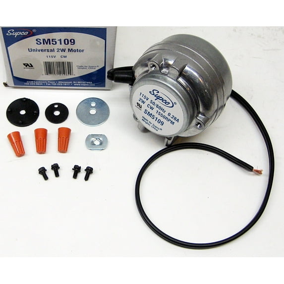 Supco 2CW115 WP5109 2 Watt Refrigerator Condensor Fan Motor for Whirlpool Kenmore 833697