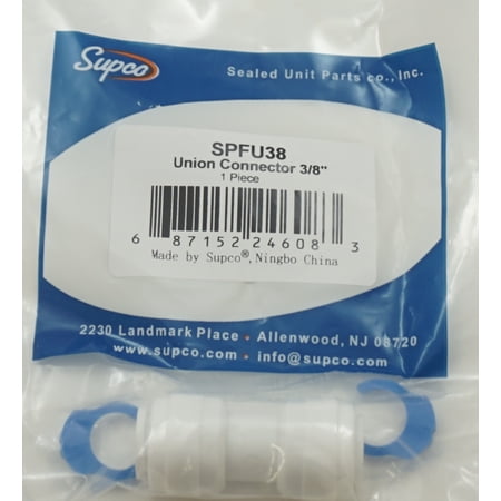 Supco 3/8" Straight Union Connector, Suitable for Hot or Cold, SPFU38
