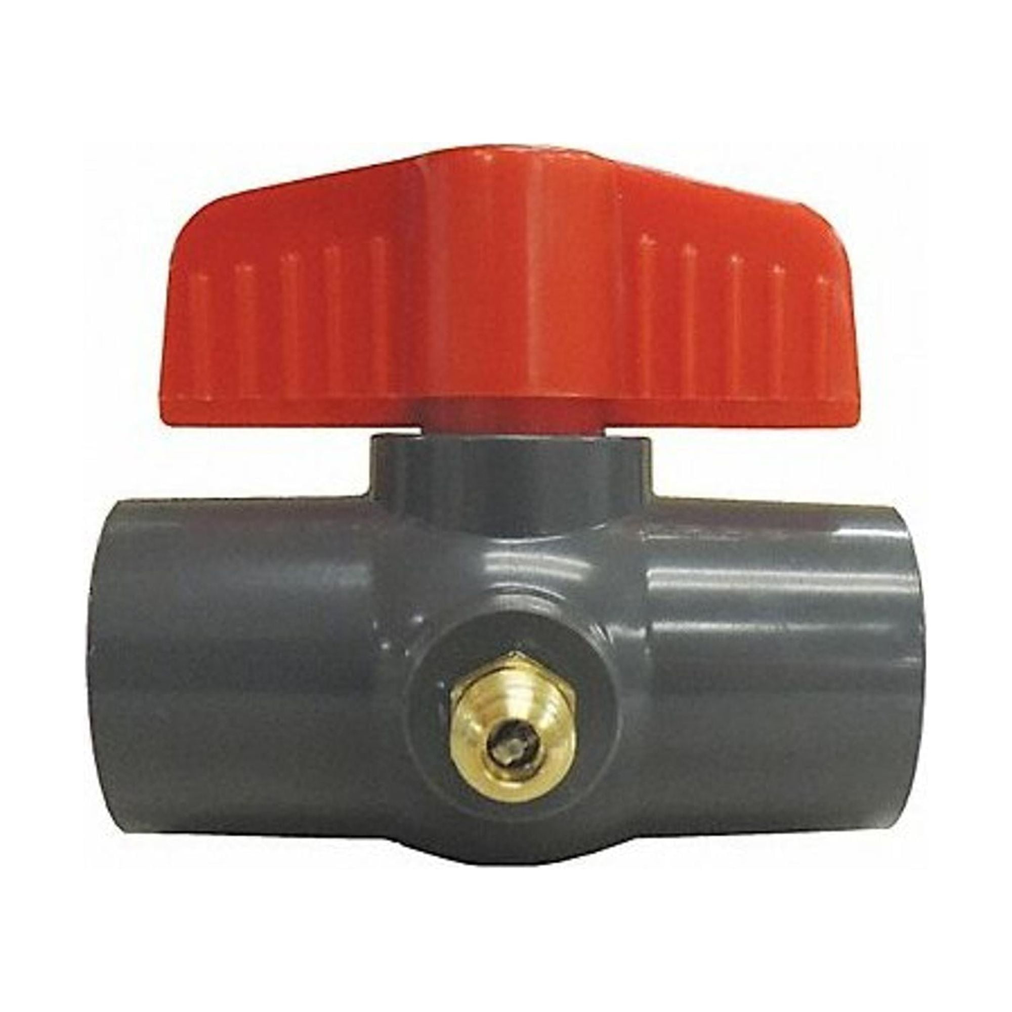 Gray and Red PVC Condensate Drain Blow Out Valve