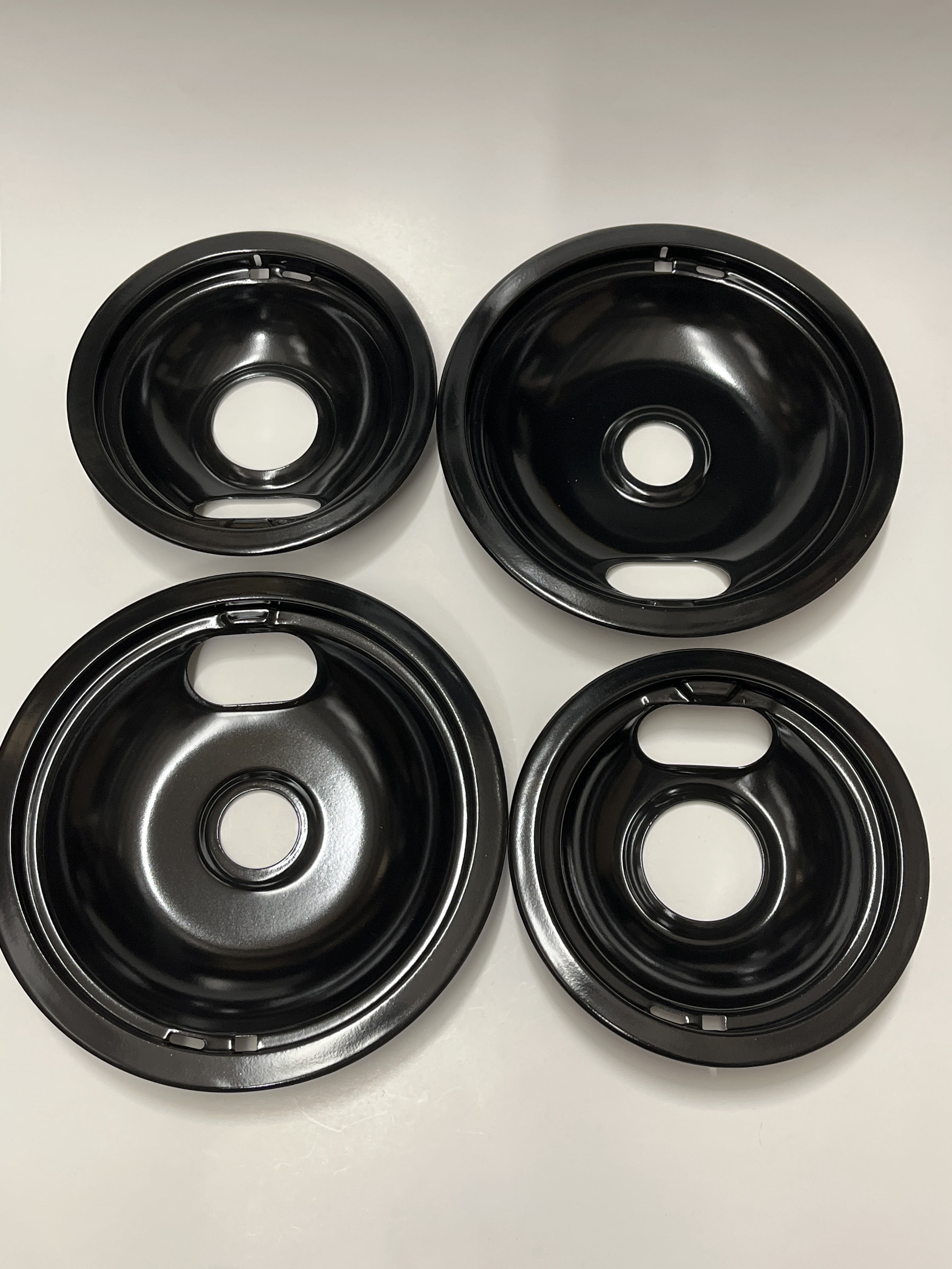 Supco DP8051 4-pack Black Porcelain Range Burner Drip Pan Bowl Set for Whirlpool 2 of W10290353 2 of W10290350