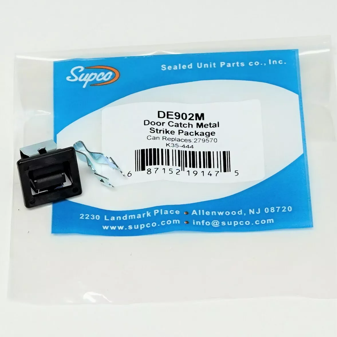 Supco De902M Dryer Door Latch Kit For Electrolux Frigidaire 5303207102