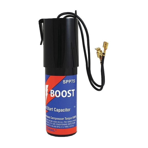 Supco Hard Start Kit, 130-156 MFD, 1/2 to 5 Ton, 10 hp, 2 Wire, SPP7S