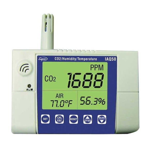 Supco Indoor Air Quality Monitor,Wall Mounted IAQ50