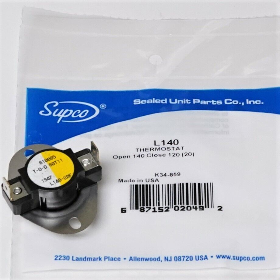 Supco L14020 Heater Limit Thermostat Thermodisc Open On Rise