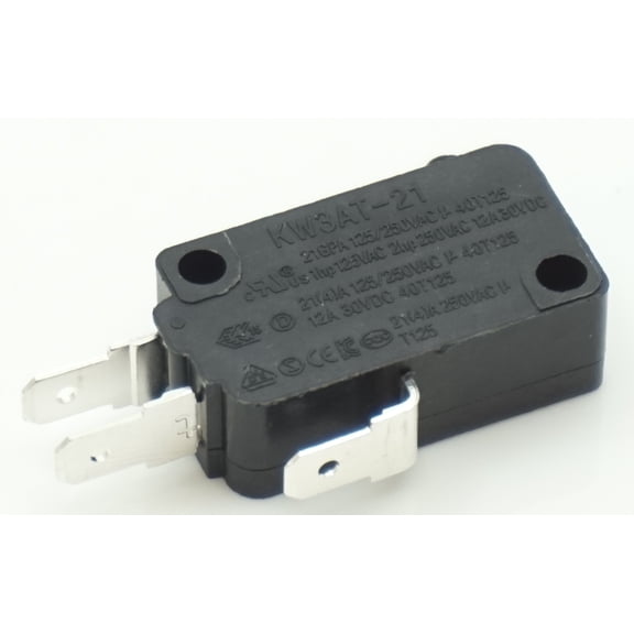 Supco Microwave Universal Door Switch, 3 Wire, 3/16" Terminals, 21 Amp 28QBP0491