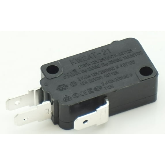 Supco Microwave Universal Door Switch, 3 Wire, 3/16" Terminals, 21 Amp 28QBP0491