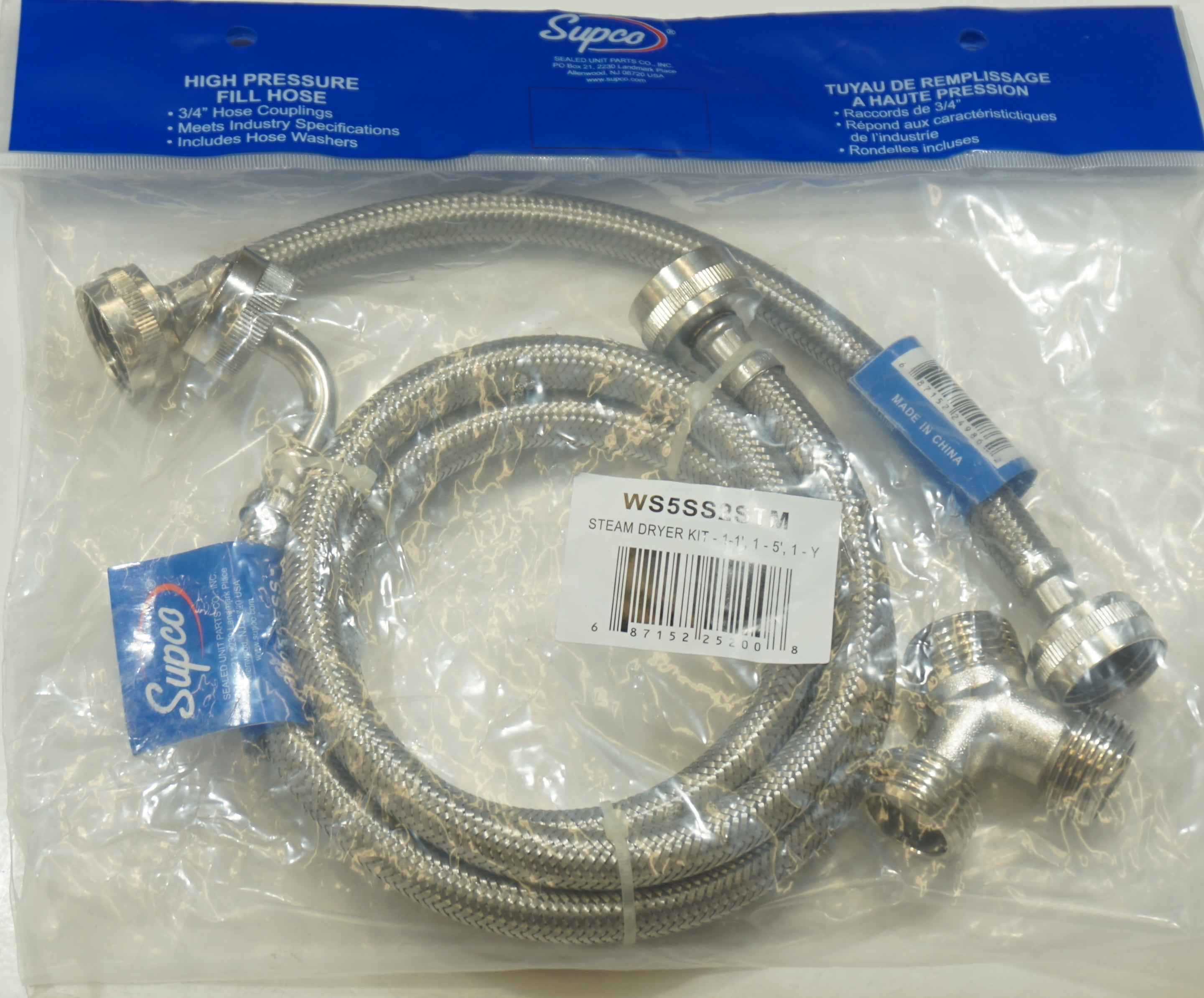 Supco Stainless Steel Steam Dryer Installation Kit, 11', 15', 1Y