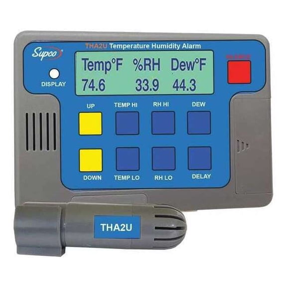 Supco Temperature Alarm,35 hr. Battery THA2U
