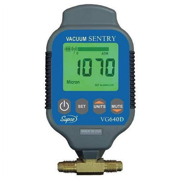Supco Vacuum Gauge,Digital,0 to 19000 Microns VG640D
