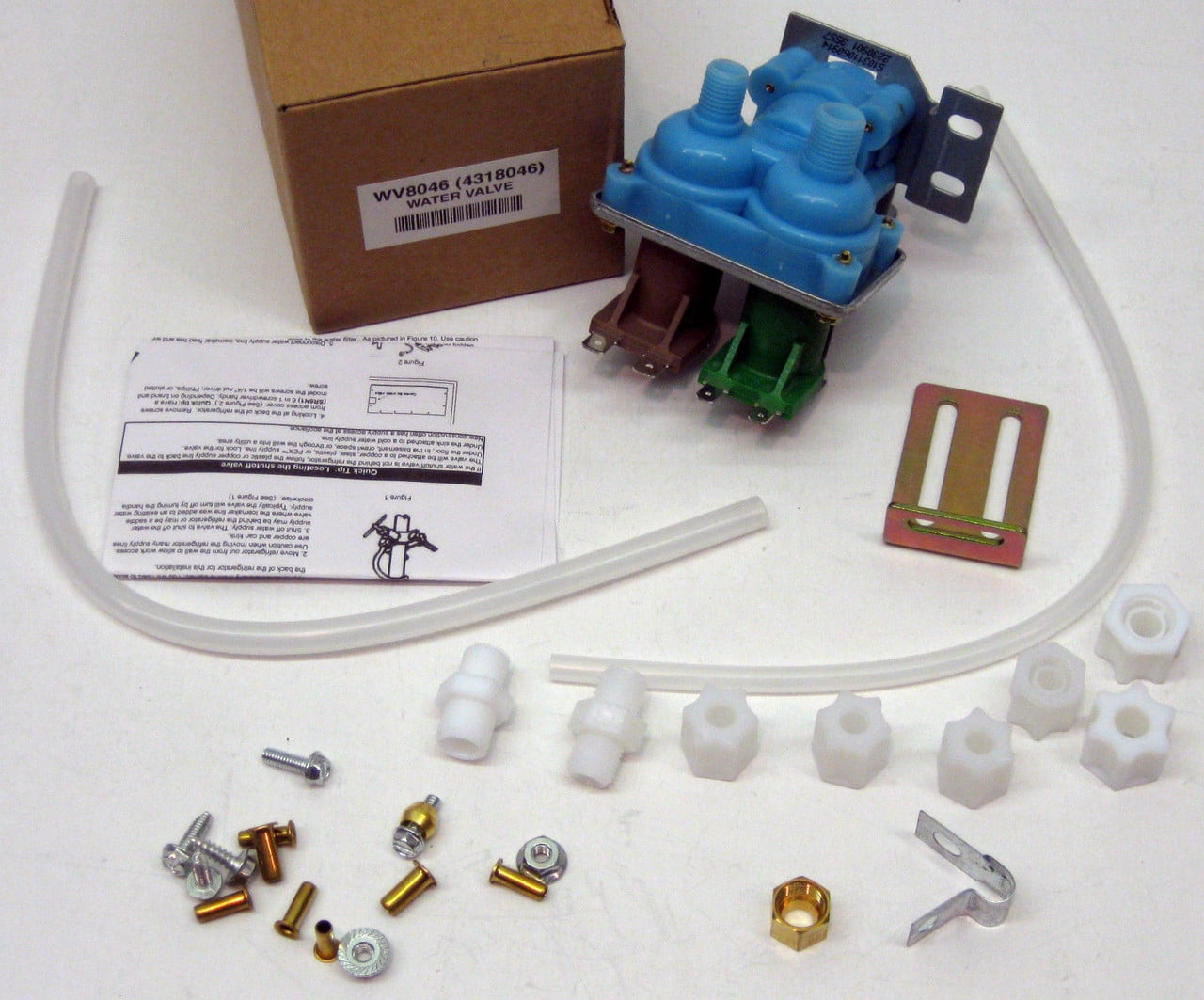 Supco WV8046 WV8046 Water Valve for 4318046 2188542 Whirlpool Kenmore Refrigerator Icemaker