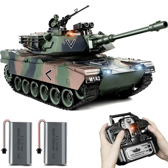 Supdex 1:18 RC Tank M1A2 Remote Control Army Military Tank Model Toys for Adults and Kids