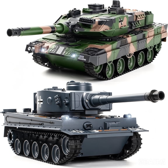 Supdex 1:22 Tiger & Leopard II Dual Remote Control Military Tank Set
