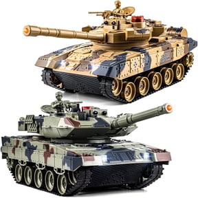 Supdex 1/24 RC Battle Tank Set Remote Control Russian T90 VS German Leopard II Tank Toy that Shoots