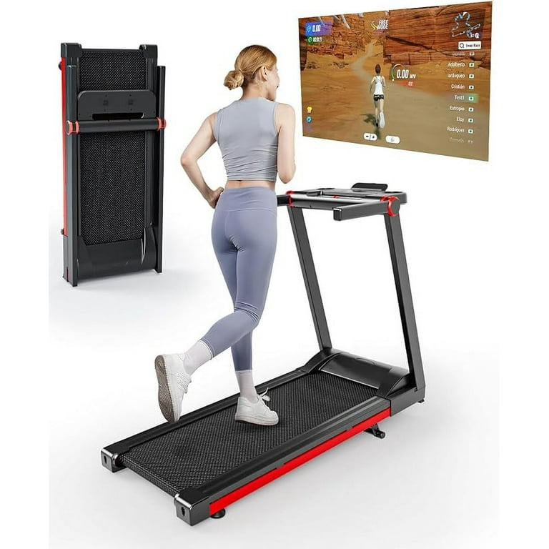 Dpforest Folding Treadmills 3 in 1 Treadmill Speed Range 0.6 10mph For Home Folding Treadmill with 6 Incline