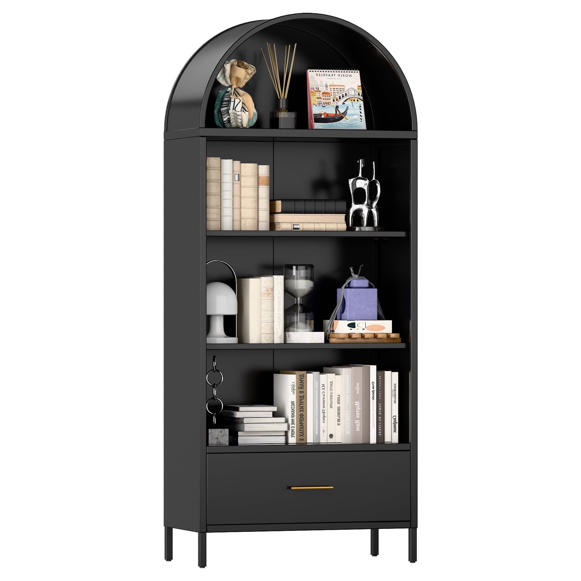 Supeer 73" Arched Storage Display Cabinet，Assembly Required