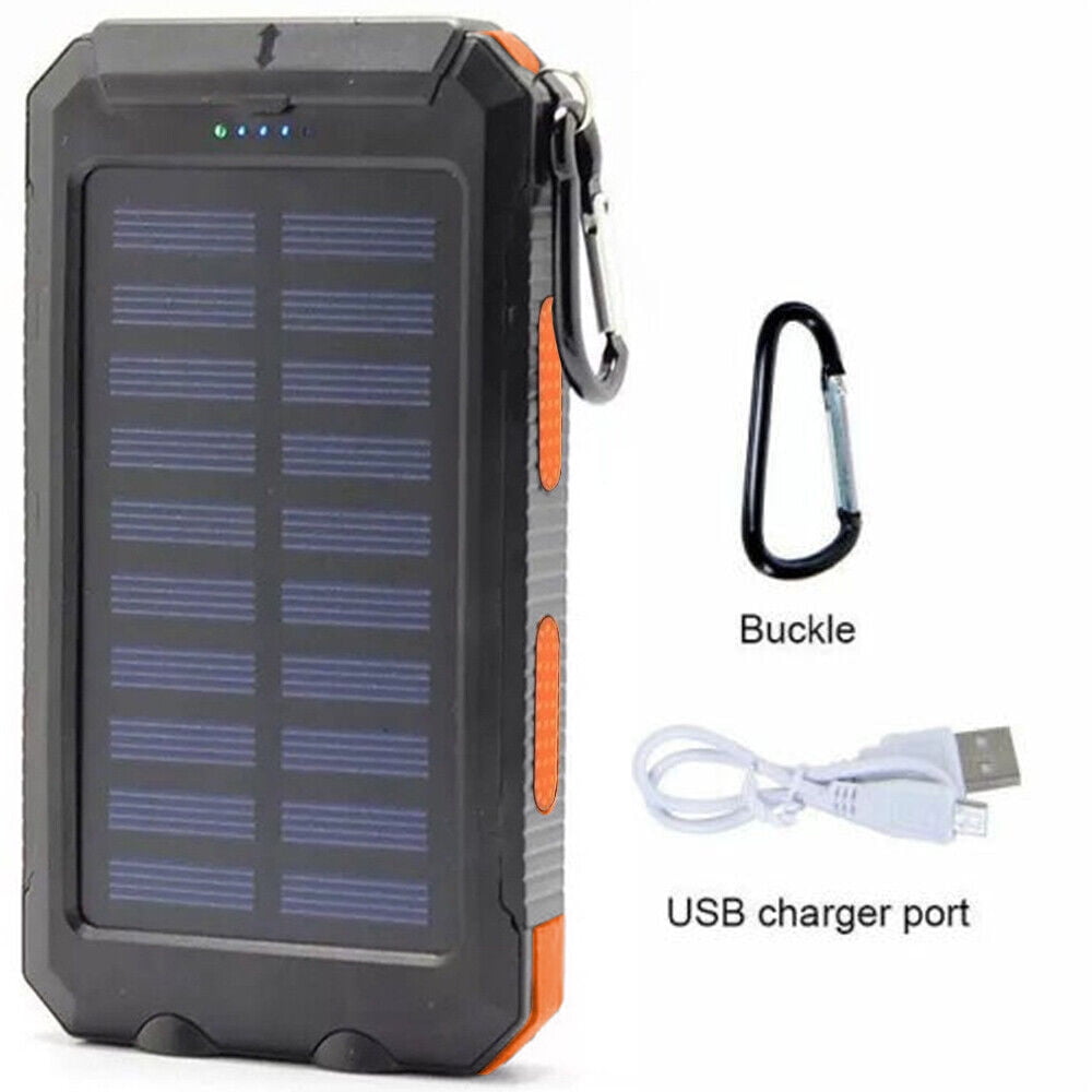 Super 10000000mAh USB Portable Charger Solar Power Bank For Cell Phone