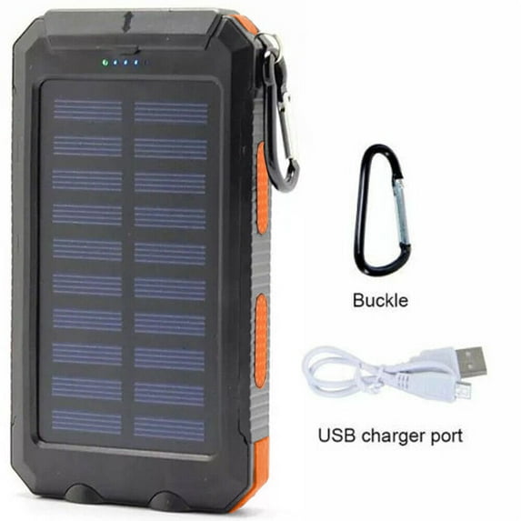 Super 10000000mAh USB Portable Charger Solar Power Bank For Cell Phone
