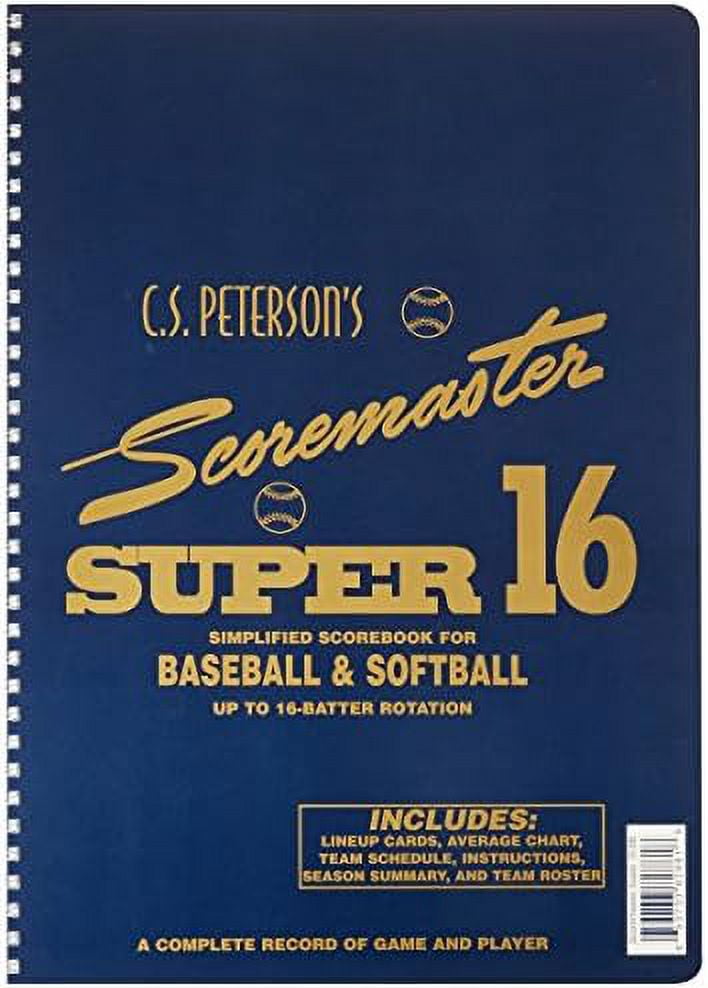 Super 16 Baseball/Softball Scorebook
