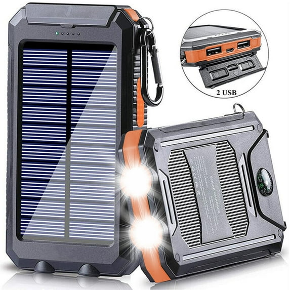 Super 30000000mAh 4 USB Portable Charger Solar Power Bank For Cell Phone US 2022
