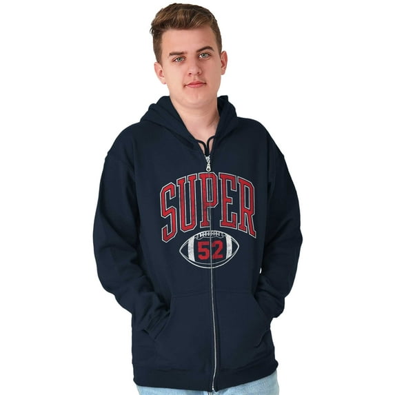 Super 52 Champion Sports Football Unisex Fleece Graphic Zip Up Hoodie Brisco Brands 5X