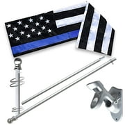 Vedouci 6FT Thin Blue Line Police Flag Embroidered American Flag