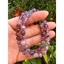 Super 7 Crystal Bead Bracelet 7-8mm, Wholesale Genuine Super 7 Stretch Gemstone Bracelet, Gift for Men & Women (1)