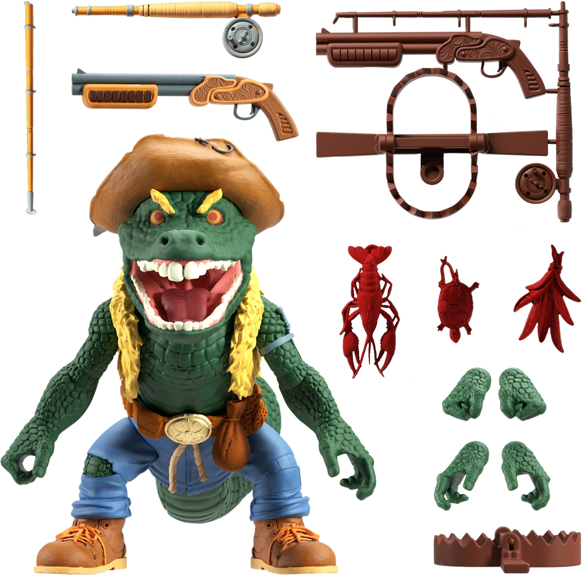 Super 7 Teenage Mutant Ninja Turtles Ultimates Leatherhead Action Figure, 10.55" x 9.75"
