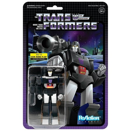Super 7 Transformers MC-12 Gun Robo P-38 Black Megatron - ReAction Figure