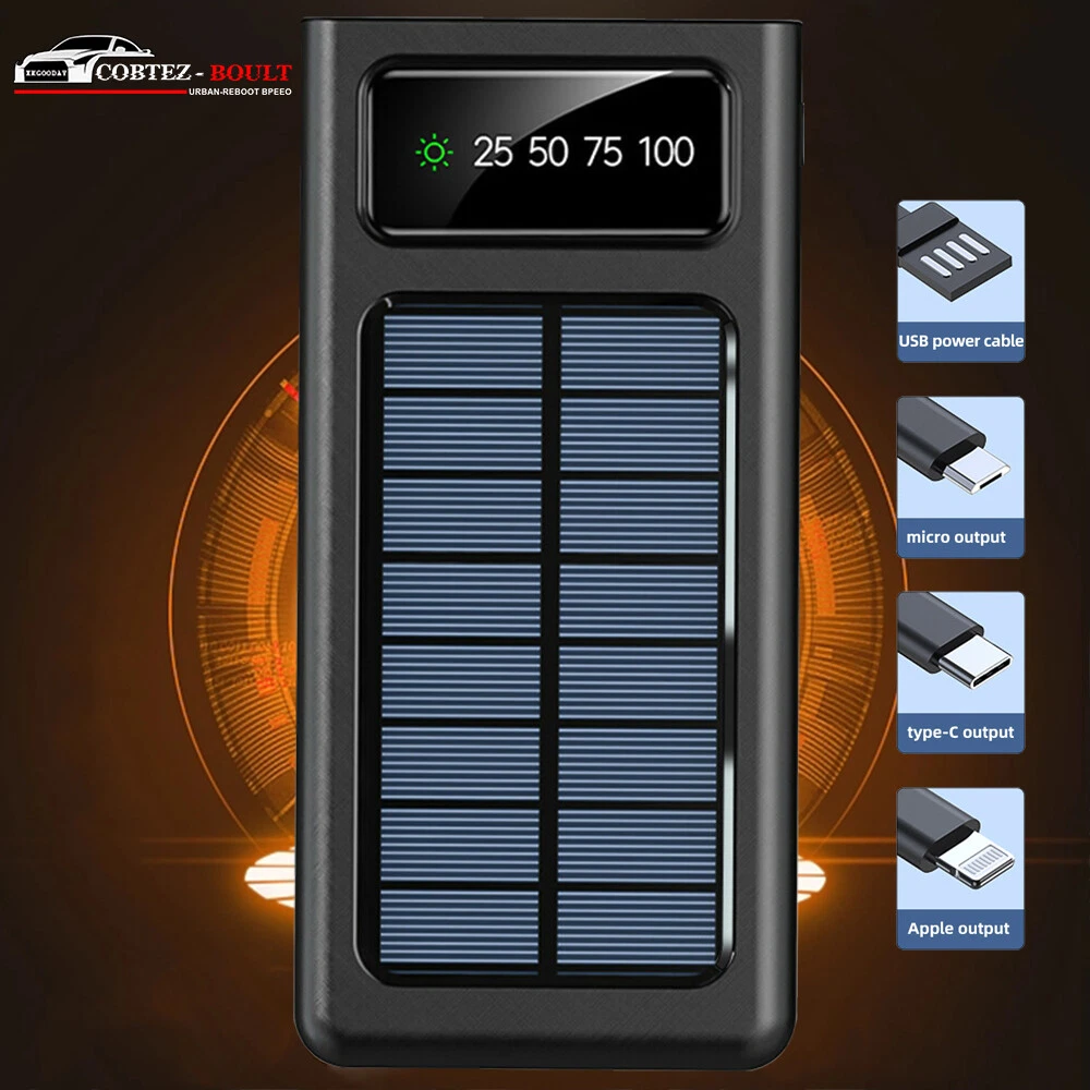 9000000mAh Powerbank Caricabatteria Esterno Batteria Aggiuntiva 4 USB