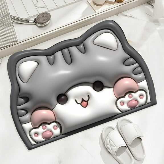 Super Absorbent Bath Mat 30x40cm Non-Slip Bathroom Floor Rug Quick-Dry Microfiber Doormat for Entrance Toilet Kitchen Laundry Room