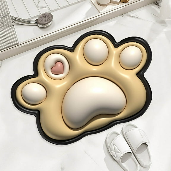 Super Absorbent Bath Mat Cute Bathroom Entrance Slip Mats Household Bathroom Absorbent Floor Mats Toilet-Drying Cushions Bathroom 30X40Cm Akmoler