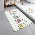 thumbnail image 1 of Super Absorbent Bath Mat, Quick-Drying Bathroom Mats, Super Absorbent Living Room Floor Mat, Rubber Non-Slip Bottom, Easy to Clean Bathroom Rug, Simple Kitchen Doormat (Rectangle , 40x60cm), 1 of 5