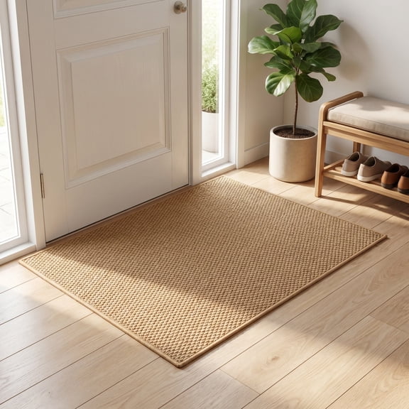 Super Absorbent Bath Mat, Ultra Thin Quick Dry Bathroom Rugs with Non Slip Rubber Backing, Low Profile Washable Floor Mats for Inside Shower, Outside Bathtub, Sink