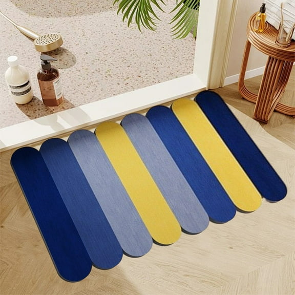 Super Absorbent Bath Rug, Quick Dry Rubber Backing Non Slip Floor Mat, Washable Shower Rug For Bathtub Front, Heavy Duty Performance, Durable Home Decor Accessory, 16x24 Inches Stone Gray, By UKHCCC