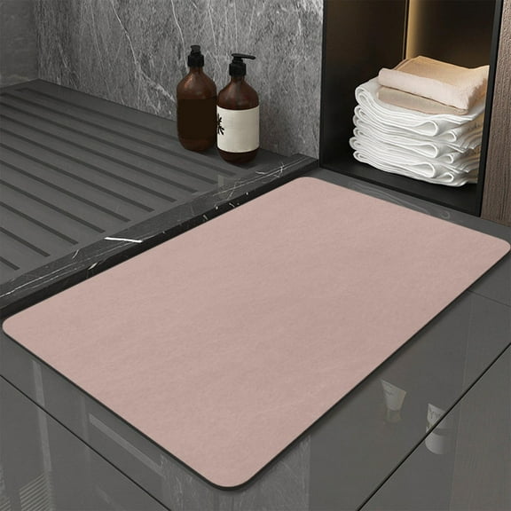 Super Absorbent Bathroom Floor Mat | Non Slip Diatom Mud Quick Dry Carpet | Water & Oil Resistant Mat | Soft Foldable PVC Rug | 40x60cm | Easy Clean for Entry, Kitchen, Laundry
