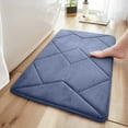 thumbnail image 1 of Super Absorbent Bathroom Mat | Machine Washable Non-Slip Floor Rug | Quick-Dry Microfiber Fabric | 40X60Cm Navy Blue Bath Mat for Shower Tub & Sink Area, 1 of 6