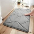 thumbnail image 1 of Super Absorbent Bathroom Rug Mat | Machine Washable Non-Slip Floor Mat | Soft Golden Turtle Velvet Fabric | 40X60Cm Gray Water Absorbing Door Mat for Bath & Shower, 1 of 6