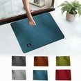 thumbnail image 1 of Super Absorbent Bathroom Rug Mat | Non-Slip Rubber Back | Machine Washable Polyester | Soft Chenille | 19x26in | Modern Floor Mat for Bath, Shower, Front Door, Kitchen, Laundry | Coffee Gray Blue, 1 of 8