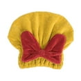 thumbnail image 1 of Super Absorbent Coral Velvet Hair Towel Wrap for Wet Hair - Quick Dry Microfiber Bath Cap with Bow Design, 1 of 1