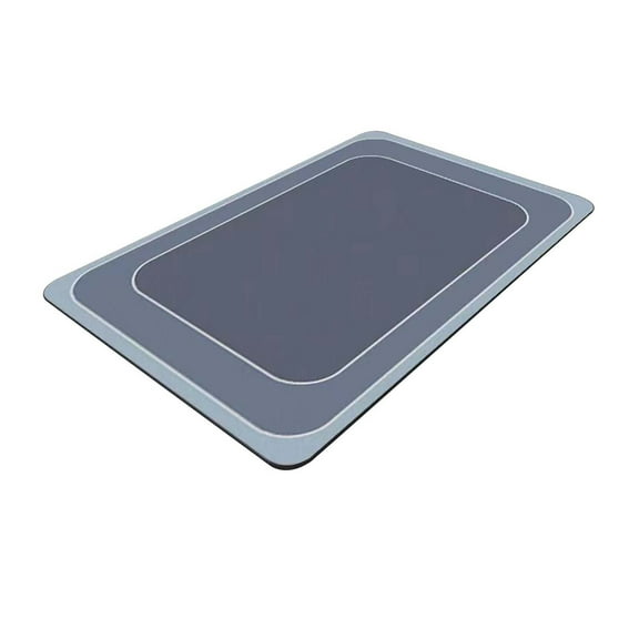 Super Absorbent Crystal Velvet Bathroom Rug - Non - Slip Rubber Backing Shower Mat, Fast Drying & Easy to Clean, Versatile for Laundry Room, Kitchen, Pet Feeding, x,Blue