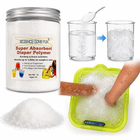 Super Absorbent Diaper Polymer STEM & Educational Use, Industrial & Scientific, 1 lb (16 oz)