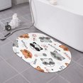 Super Absorbent Diatomaceous Earth Bath Mat Cute Little Raccoon Heads