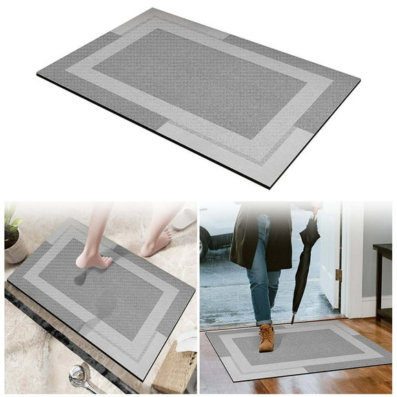 Quick Drying Bath Mat Rubber Backing Super Absorbent Diatomaceous Earth Bathroom Carpet for All Areas Under Doors Easy Care Bathroom Rug