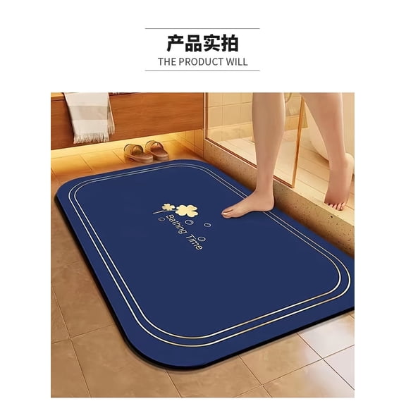Super Absorbent Diatomaceous Earth Stone Bath Mat,Quick-Drying Bathroom Carpets,Non Slip Bathtub Floor Mat，Easy to Clean, Simple Kitchen Doormat