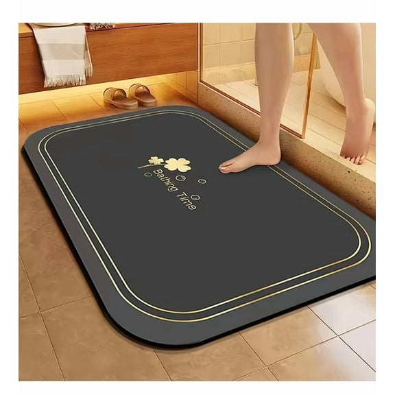 Super Absorbent Diatomaceous Earth Stone Bath Mat,Quick-Drying Bathroom Carpets,Non Slip Bathtub Floor Mat,Easy to Clean, Simple Kitchen Doormat