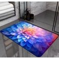 Super Absorbent Diatomaceous Earth Stone Bath Mat,Rainbow of Floweres