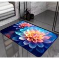 Super Absorbent Diatomaceous Earth Stone Bath Mat,Rainbow of Floweres